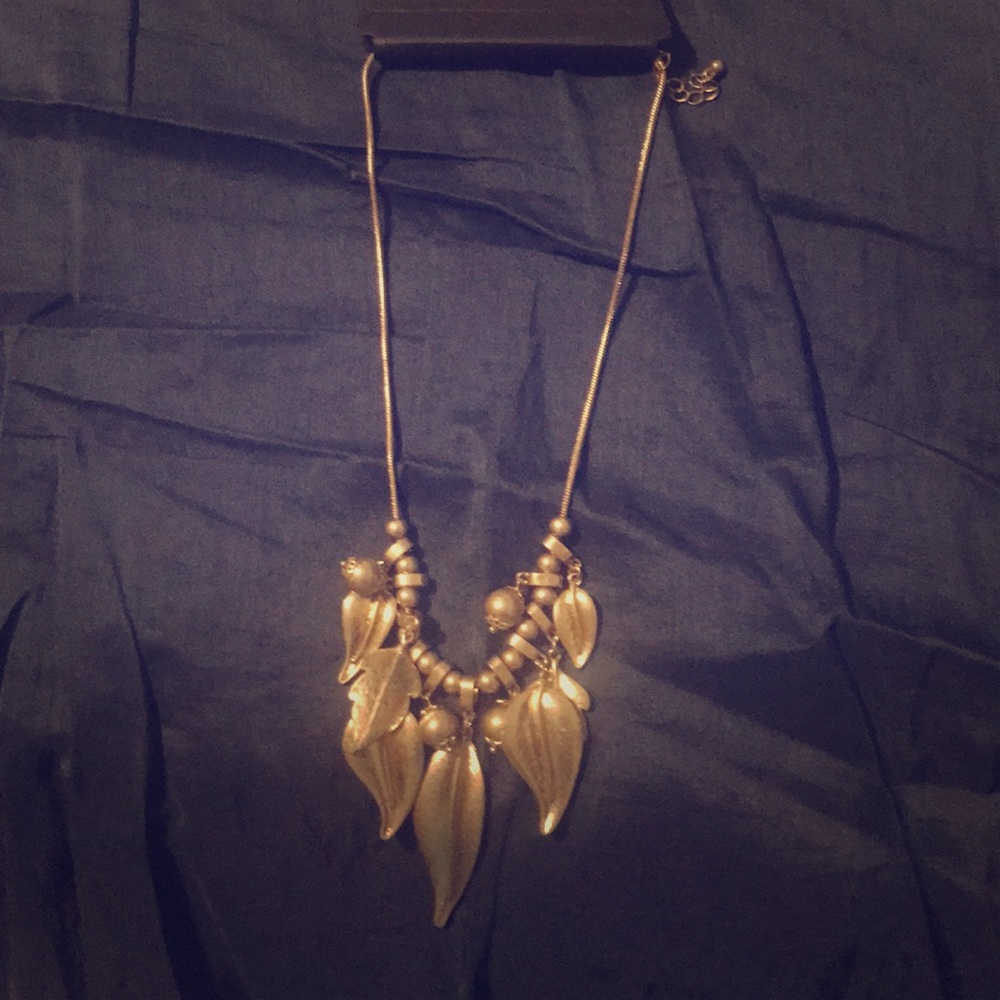 Gold leaf necklace